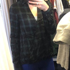 Madewell long sleeve plaid shirt